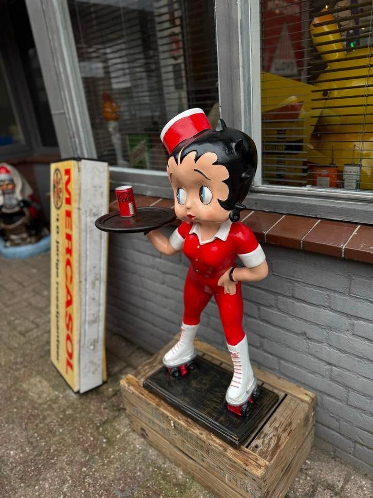 Grote Betty Boop Beeld - Diner Serveerster op Rollerskates, Verzamelen