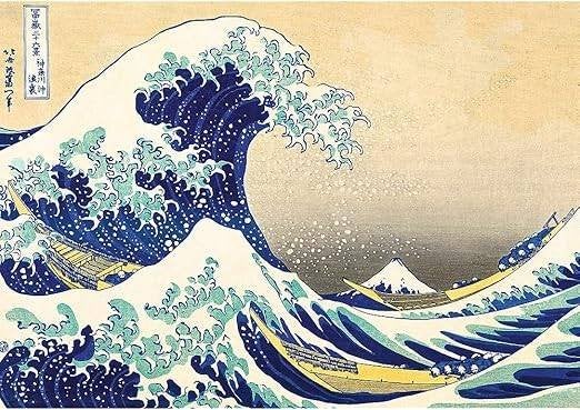 Puzzel van 1000 stukjes „The Great Wave of Kanagawa”, Ophalen of Verzenden, 500 t/m 1500 stukjes, Zo goed als nieuw, Legpuzzel