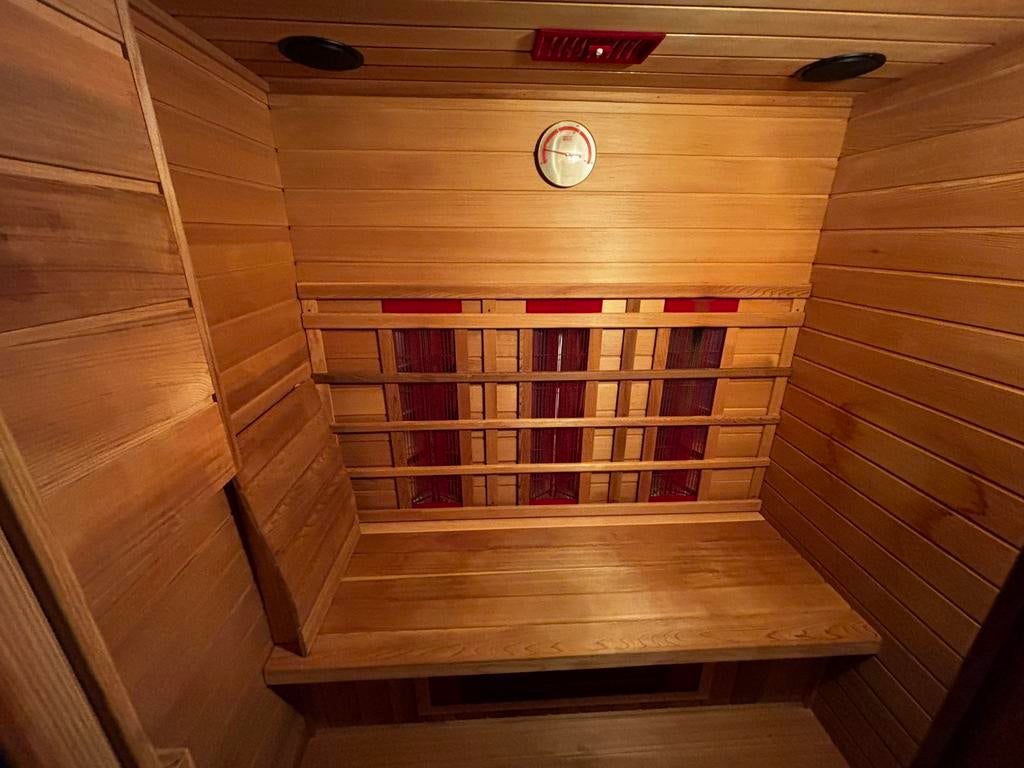 Health Mate Infraroodsauna 150x110x180, Sport en Fitness, Sauna, Zo goed als nieuw, Complete sauna, Infrarood, Ophalen of Verzenden