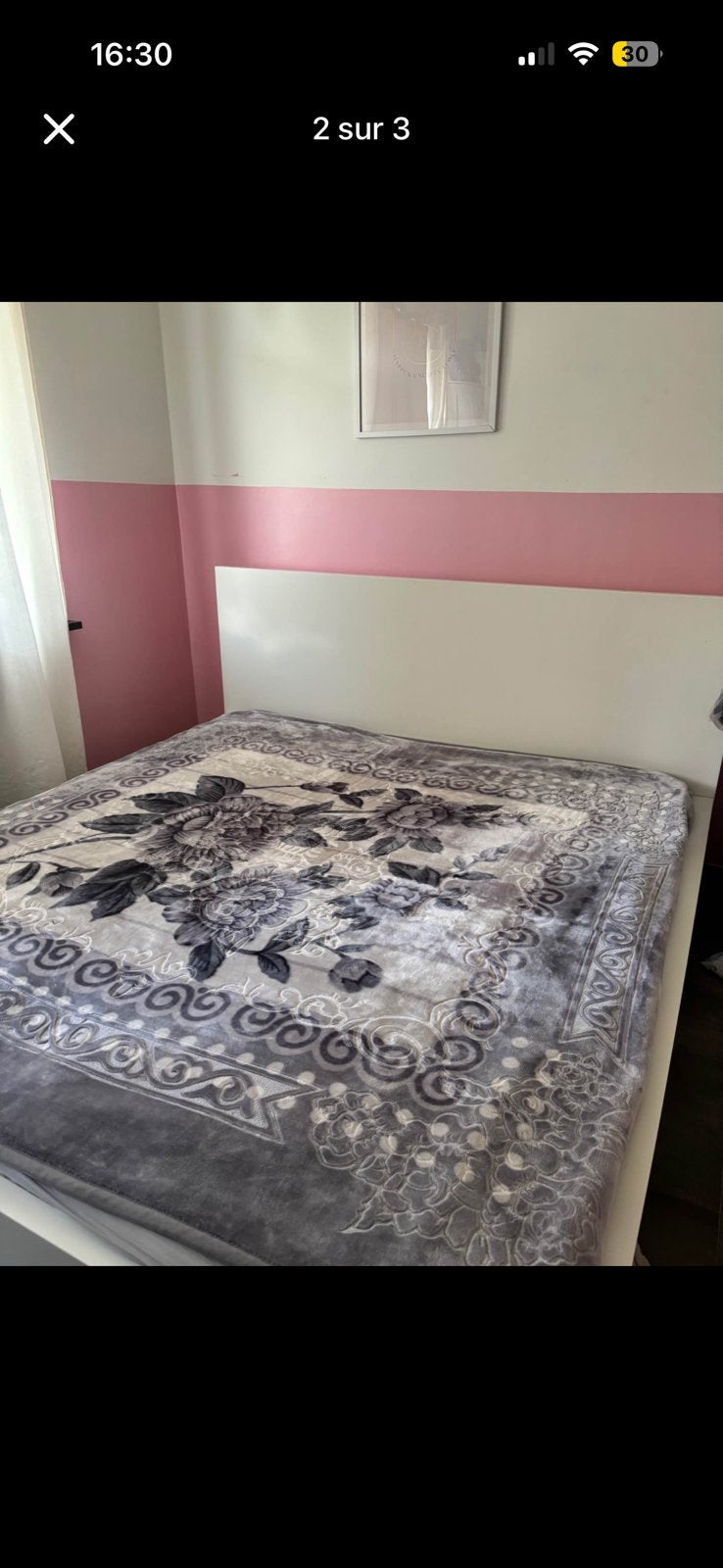 Lit 180x200 - demonté, Maison & Meubles, Queen size, Comme neuf, 180 cm, 200 cm