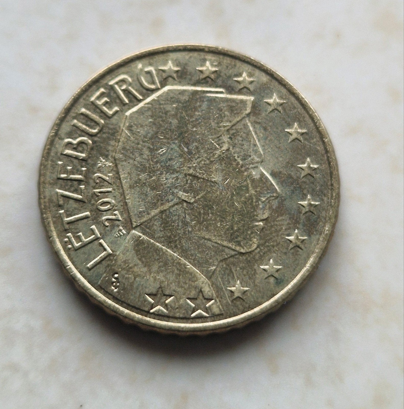 2012 Luxembourg , 50 Euro Cent Coin, Ophalen of Verzenden