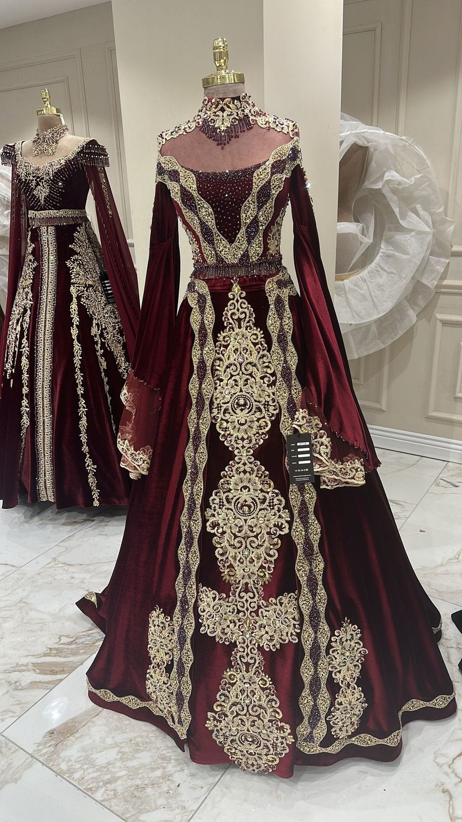 Bindalli/kaftan henna jurk, Kleding | Dames, Gelegenheidskleding, Zo goed als nieuw, Maat 38/40 (M), Ophalen