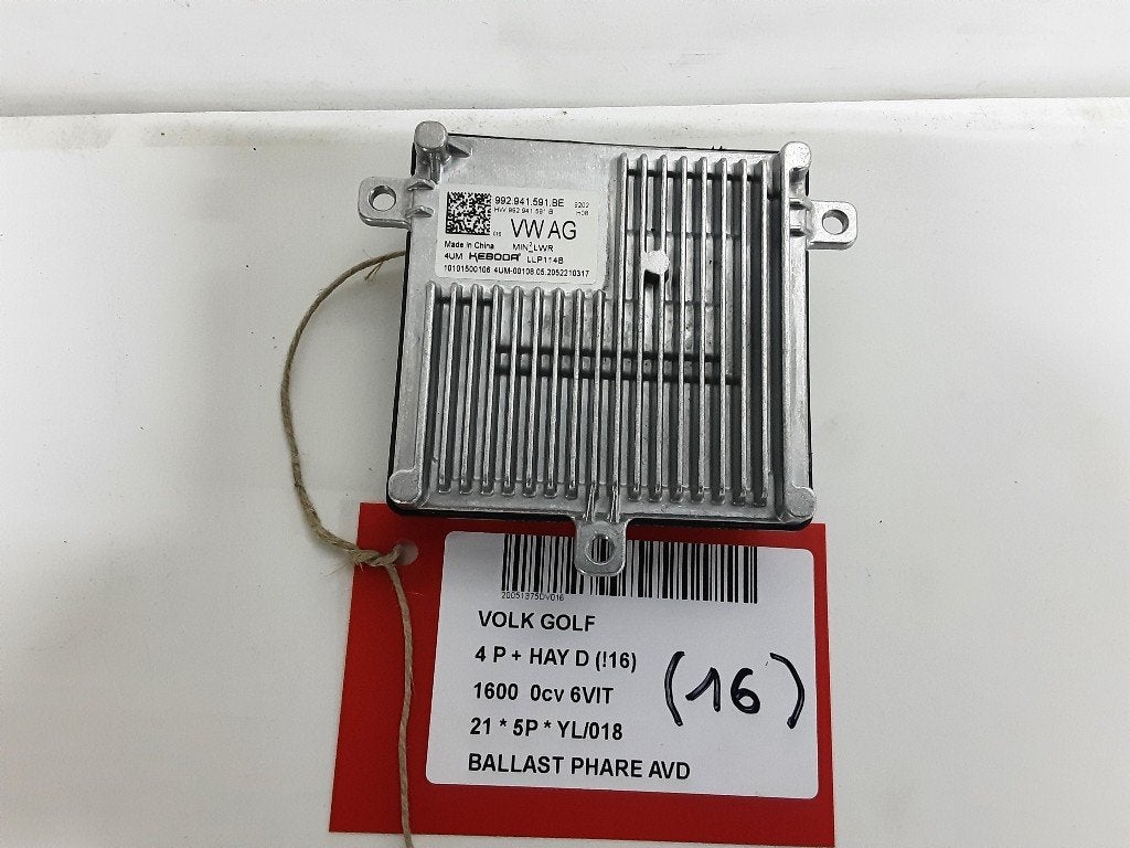 BALLAST DE PHARE XENON DROIT Volkswagen Golf VIII (CD1), Volkswagen, Mevr. I. Hauben, Utilisé, Rue de l'Espoir 34 34
4030  GRIVEGNÉE, BE