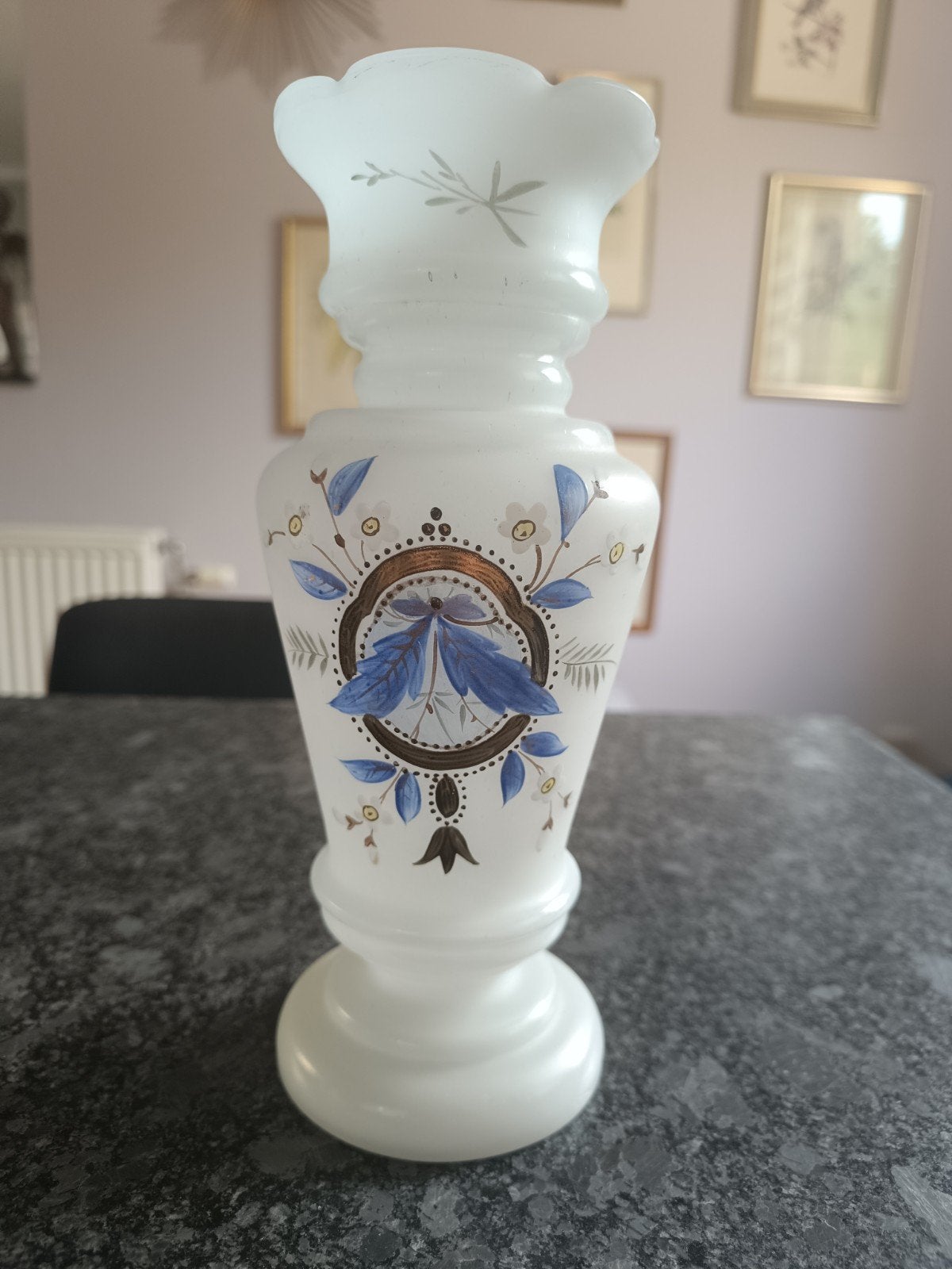 Splendide vase en opaline ancien, Antiek en Kunst, Antiek | Vazen, Ophalen of Verzenden