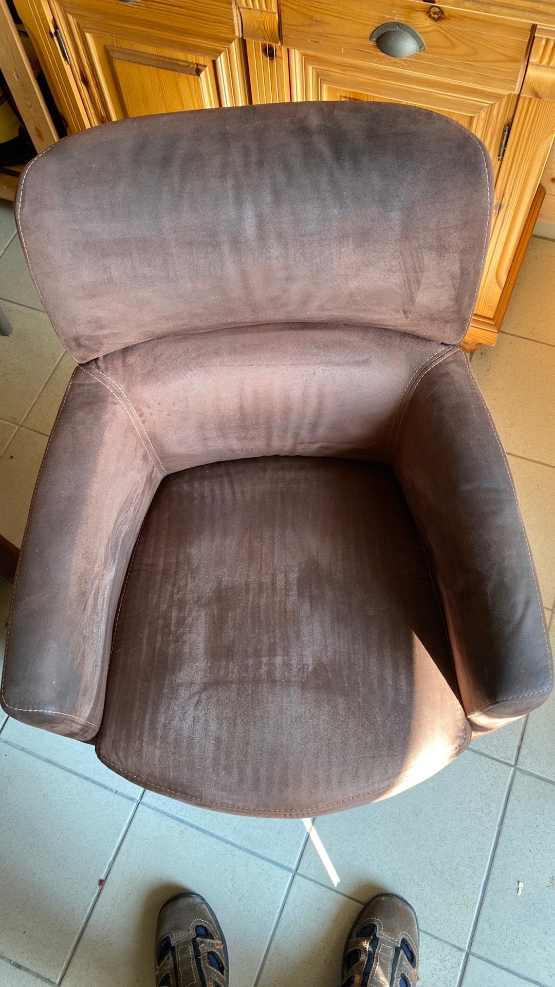 Eetkamer stoelen (zetls) op wieltjes., Huis en Inrichting, Ophalen, Gebruikt, Stof