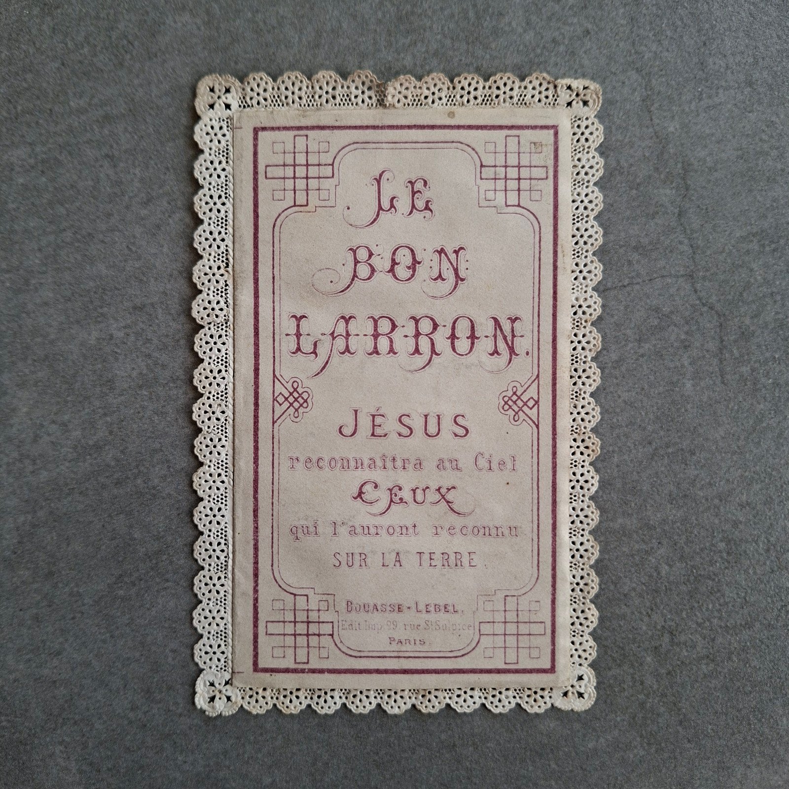 Carte de prière française - Carte de dévotion, Collections, Religion, Enlèvement ou Envoi, Utilisé, Carte ou Gravure, Christianisme | Catholique