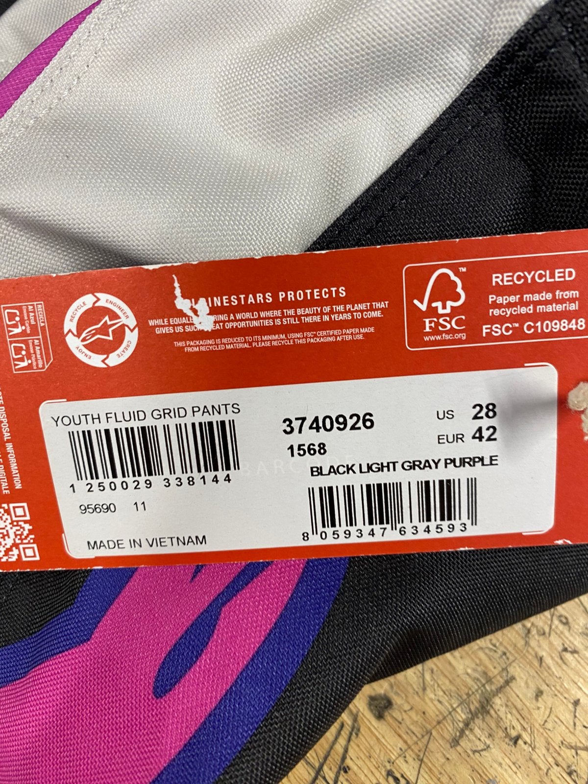Alpinstars crossbroek voor kinderen nieuw., Motoren, Ophalen, Kinderen