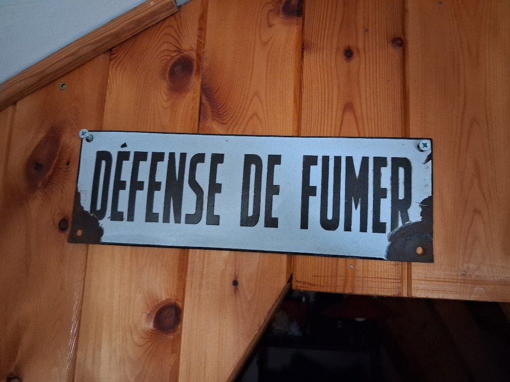 emaille bord verboden roken, Ophalen of Verzenden, Gebruikt