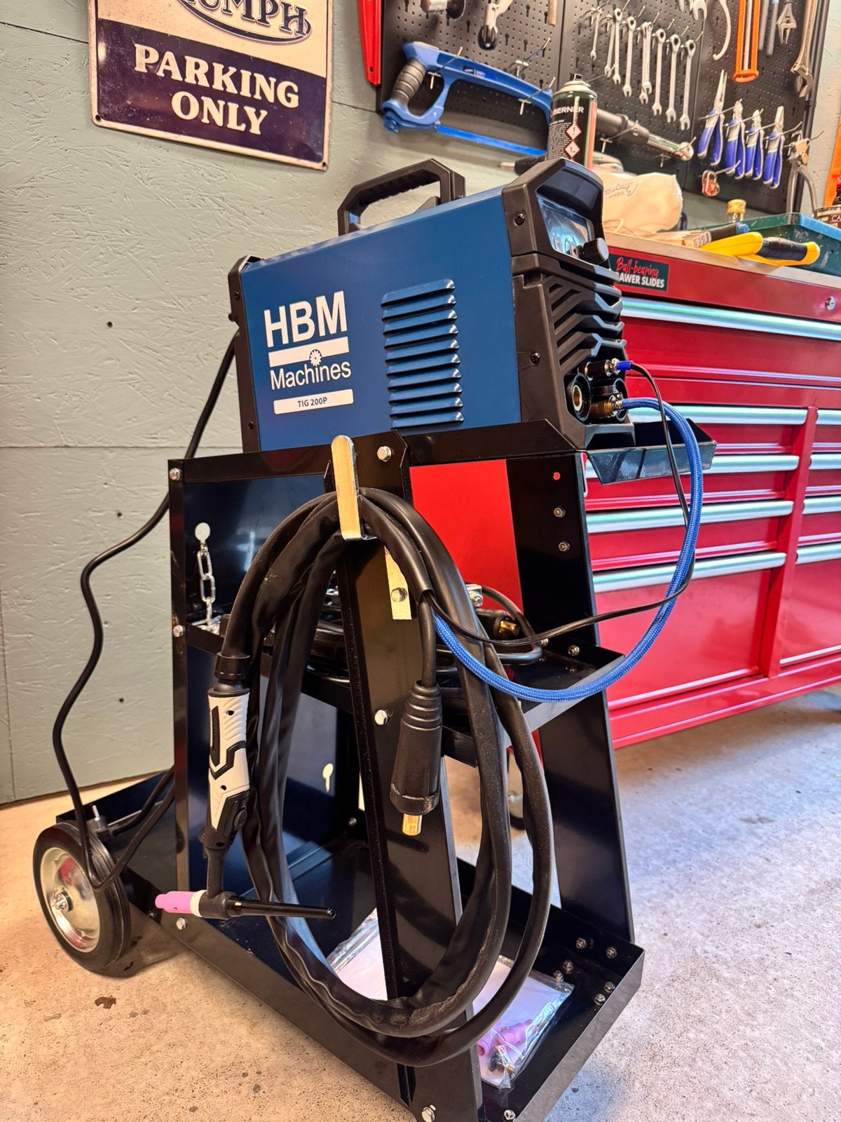 POSTE A SOUDER TIG HBM 200P NEUF CHARIOT,MASQUE + ACCESSOIRE, Doe-het-zelf en Bouw, Gereedschap | Lasapparaten, Nieuw, Elektroden