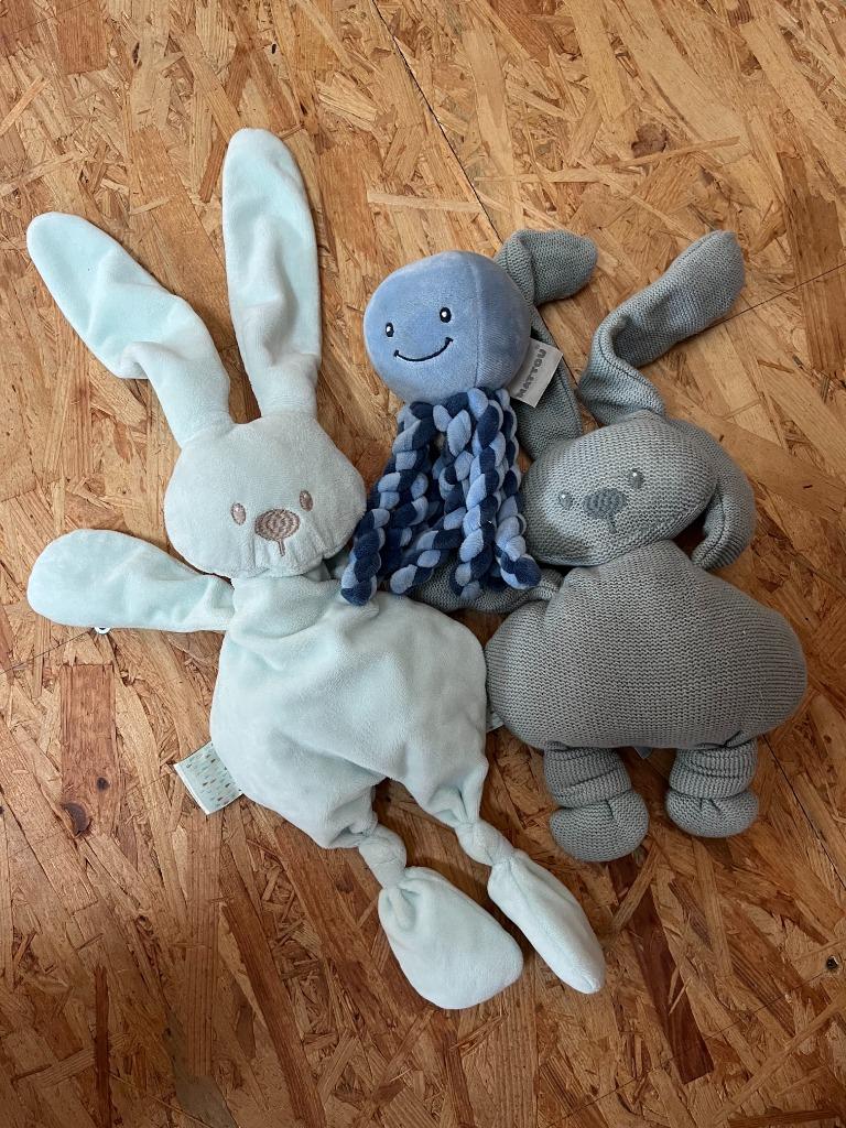 Lot de 3 doudous de la marque Nattou, Enlèvement