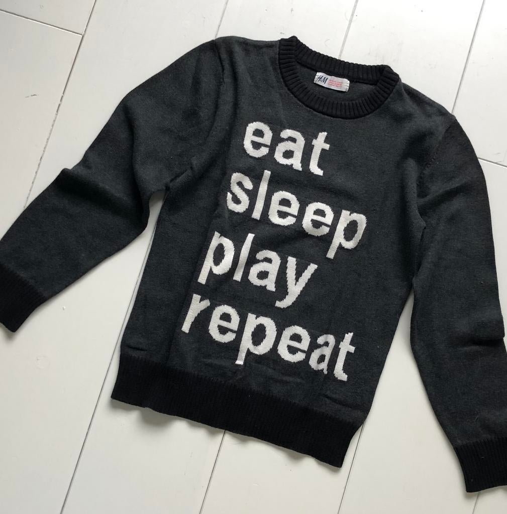 pull H&M 134 140 tekstprint trui pulletje fijn truitje, Kinderen en Baby's, Kinderkleding | Maat 134, Gebruikt, Trui of Vest, H&M