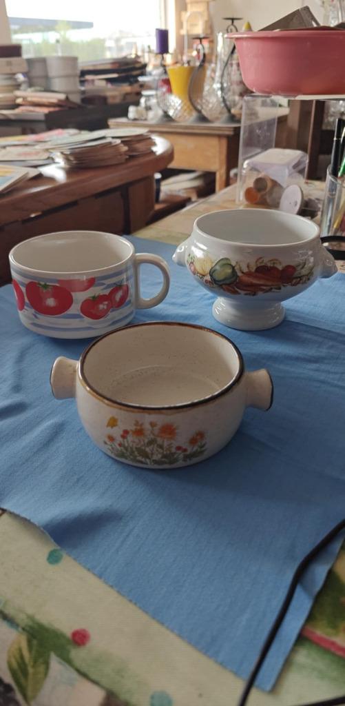 bols (3 pièces, porcelaine, céramique), Enlèvement ou Envoi, Comme neuf, Céramique, Autres styles
