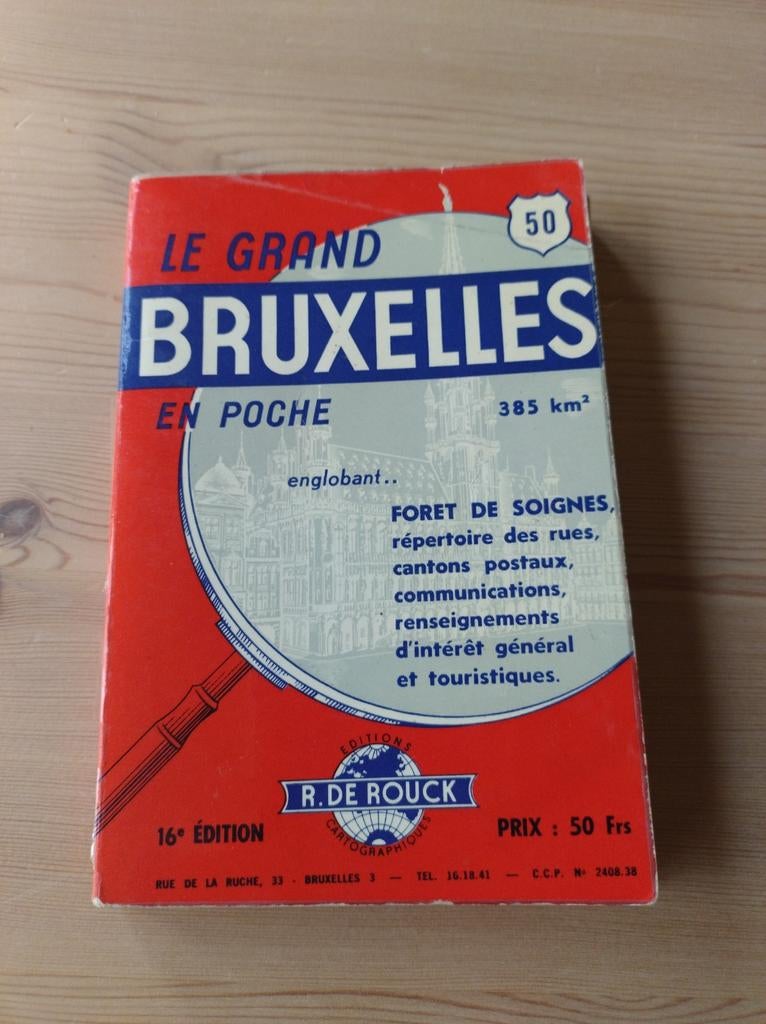 Kaart Brussel in pocket formaat, Boeken, Atlassen en Landkaarten, Ophalen of Verzenden, Zo goed als nieuw