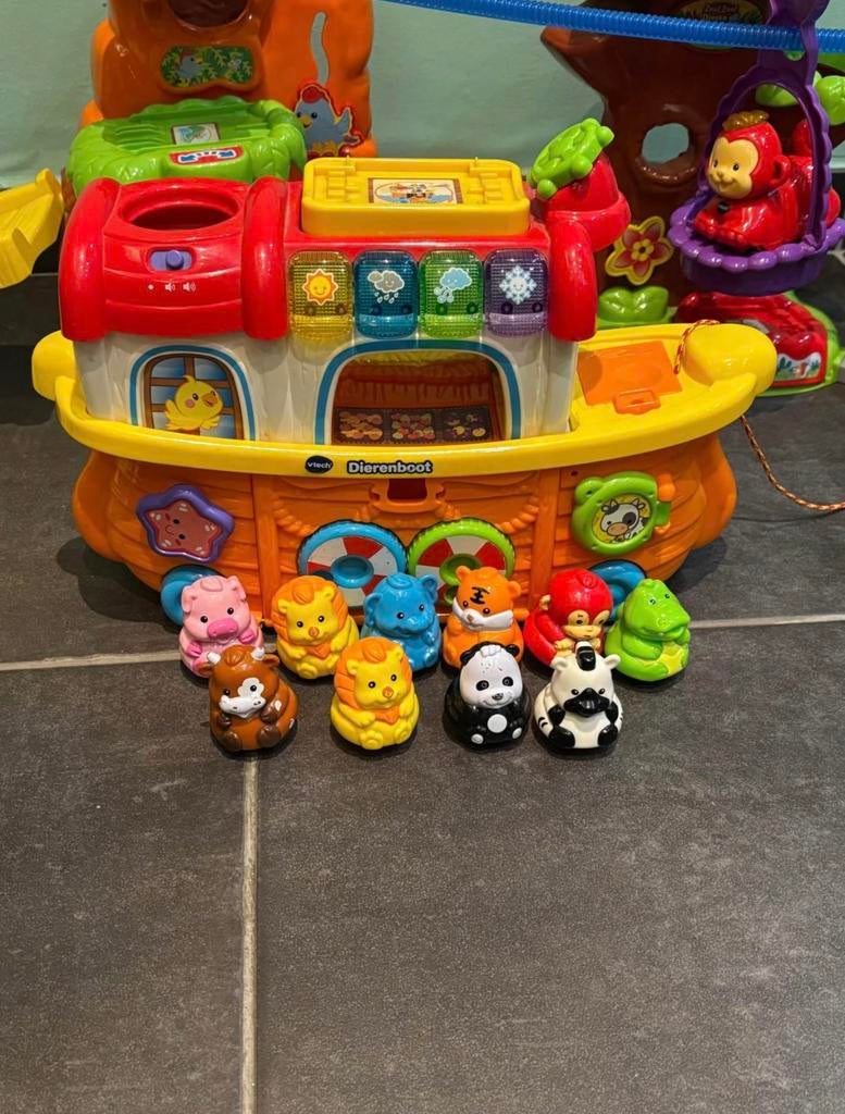 Zoef zoef diertjes Vtech boot + jungle, Kinderen en Baby's, Ophalen, Gebruikt