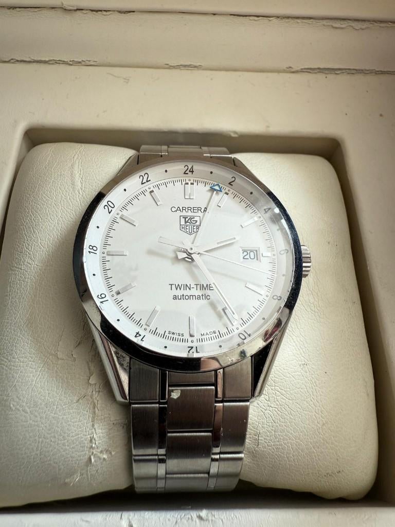 TAG Heuer Carrera Calibre 7 - Full box/papers - 2 bracelets, Ophalen, Staal, Gebruikt, Staal