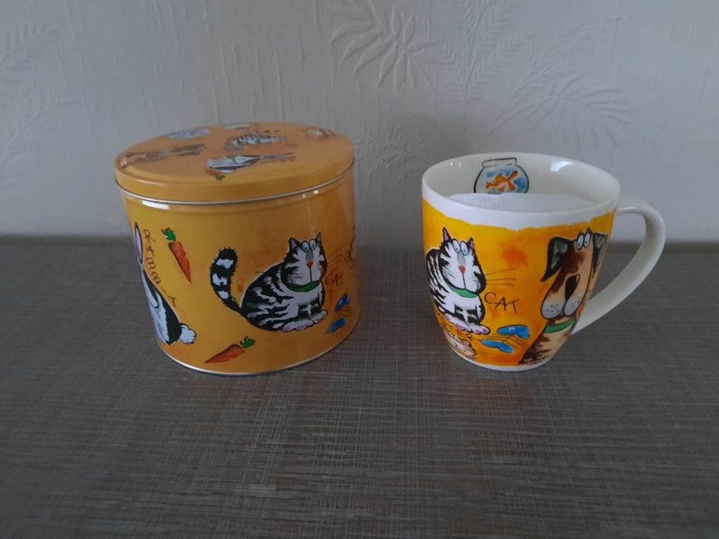 Mok in een blikken doos (nieuw), Ophalen of Verzenden, Nieuw
