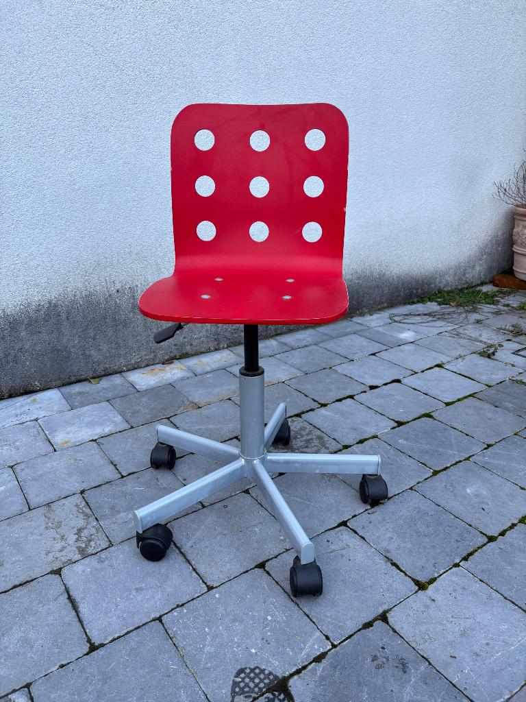 Chaise de bureau enfant Ikea, Maison & Meubles, Chaises de bureau, Enlèvement, Utilisé, Rouge, Chaise de bureau
