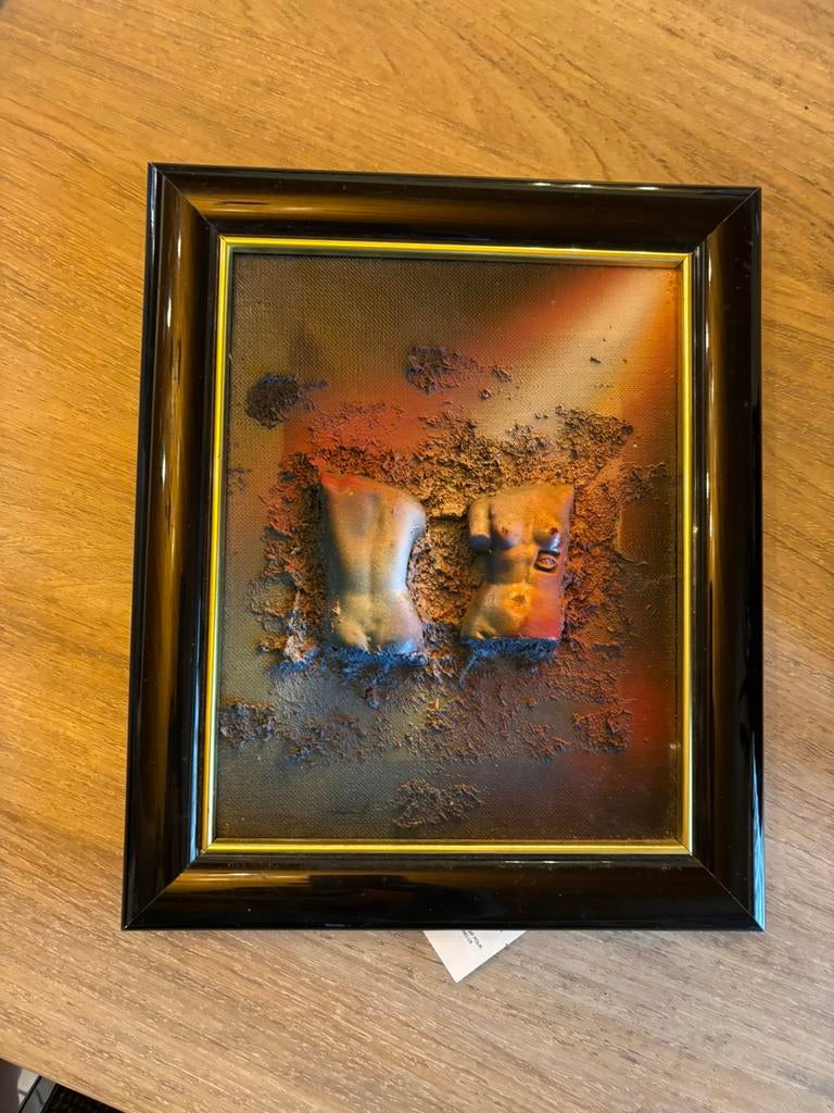 Tableau 3D Homme et femme Fulla, Antiek en Kunst, Ophalen