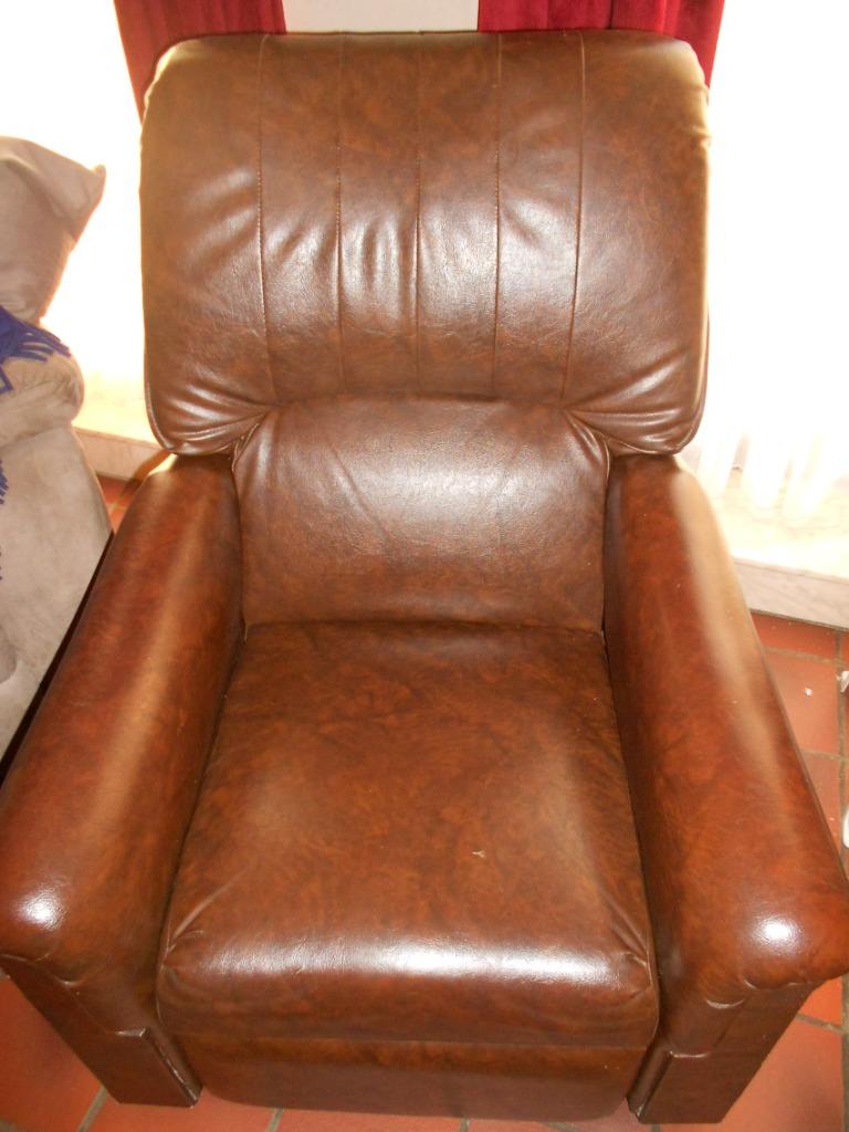 retro relax stevige leder zetel (manueel), Enlèvement, Utilisé, Une personne, Cuir