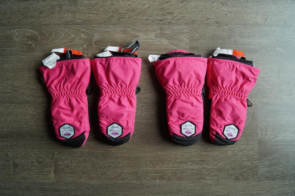 2 paar skihandschoenen, Kinderen en Baby's, Ophalen of Verzenden, Gebruikt, Meisje, Handschoenen