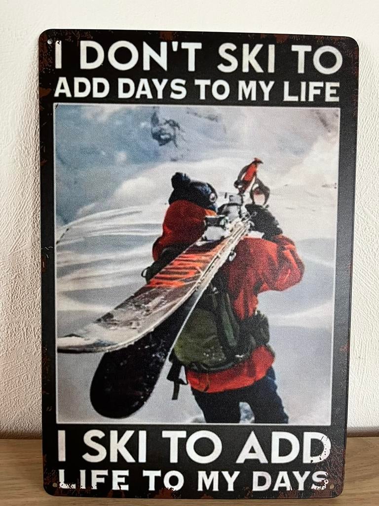 Metalen plaat voor ski's, Ophalen of Verzenden, Zo goed als nieuw