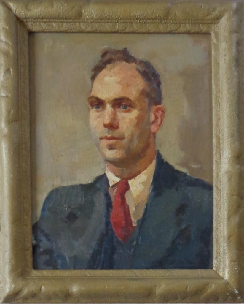 A. DE MULDER / HERENPORTRET / OLIEVERF / 61x51cm / KADER SIG, Enlèvement ou Envoi