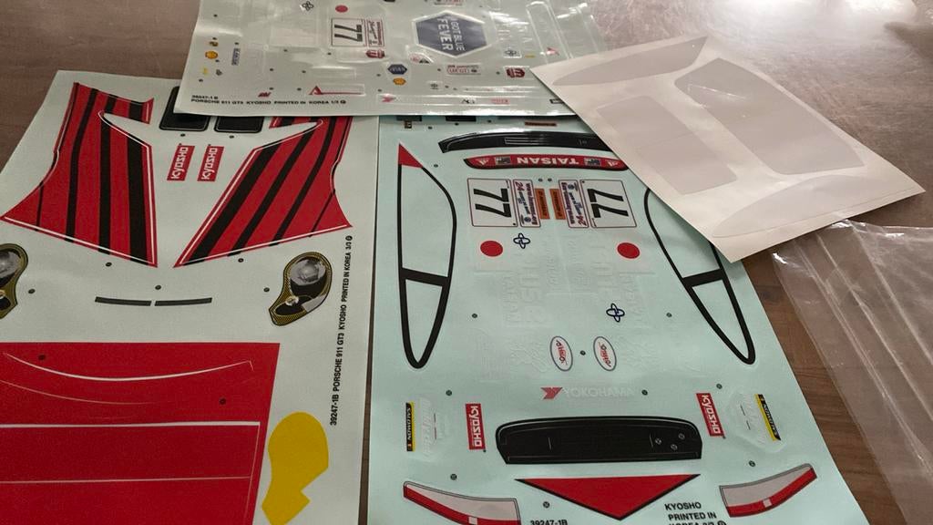 Kyosho nieuwe body porche 911 kompleet met alle stickers, Enlèvement, Comme neuf
