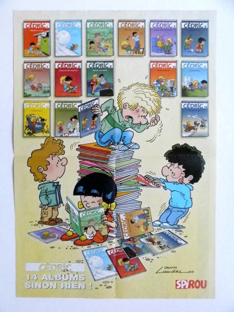 Poster Spirou 3250 - Cédric - 26 07 2000 - Laudec et Cauvin, Une BD, Enlèvement, Utilisé, Laudec - Cauvin