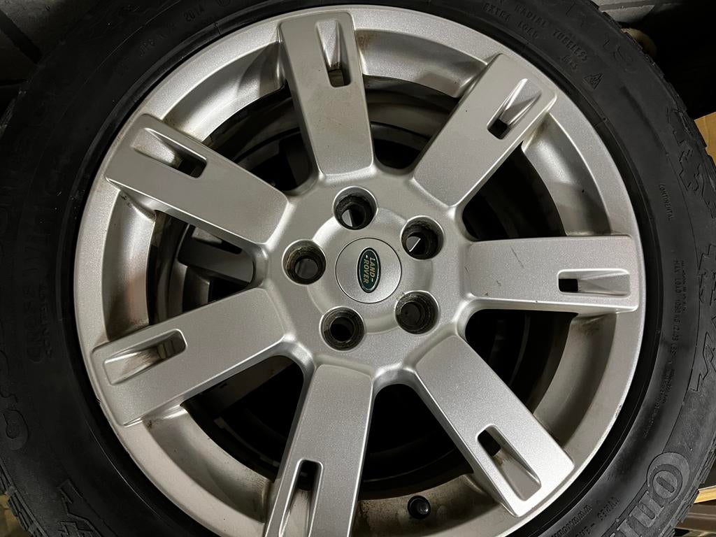 4 jantes Land Rover + pneus hiver 255/55/R19 111V, Pneus hiver, 255 mm, Utilisé, Véhicule tout-terrain