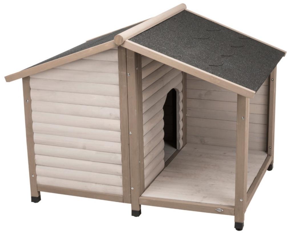 Niche en bois Natura Lodge Gris, Neuf, Enlèvement, Niche à chien, 100 cm ou plus