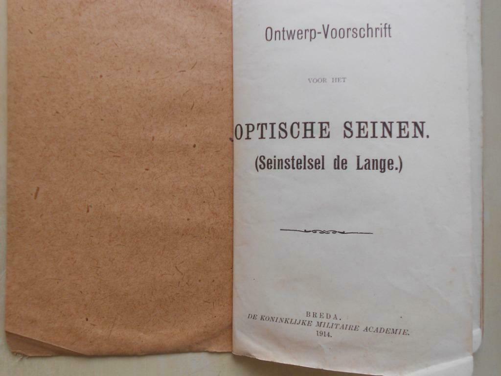 Ontwerp-voorschrift voor het optische seinen, Ophalen of Verzenden, Gelezen, Overige onderwerpen