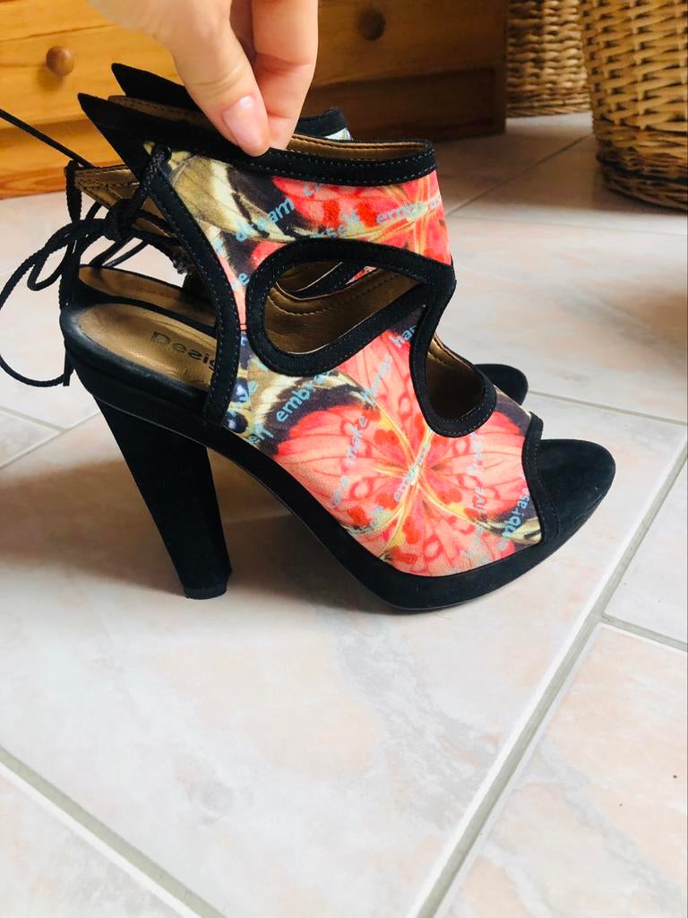 Chaussures à talon Desigual, Chaussures à haut talons, Comme neuf, Desigual, Orange