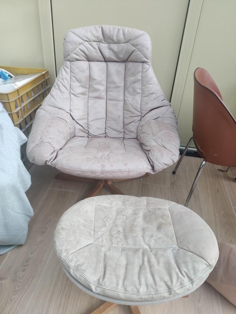 H.W. Klein voor Bramin leren draai fauteuil, Ophalen, Leer