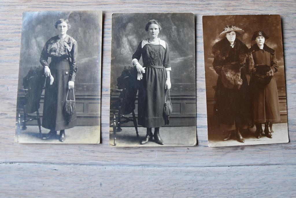 cartes postales photo dames, Envoi, Utilisé, Costume traditionnel, Photo