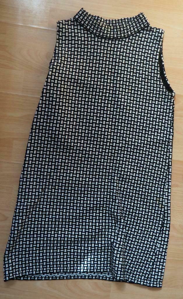 Robe à carreaux noir & blanc - Lara Knit - taille 38, Taille 38/40 (M), Enlèvement ou Envoi, Au-dessus du genou, Comme neuf