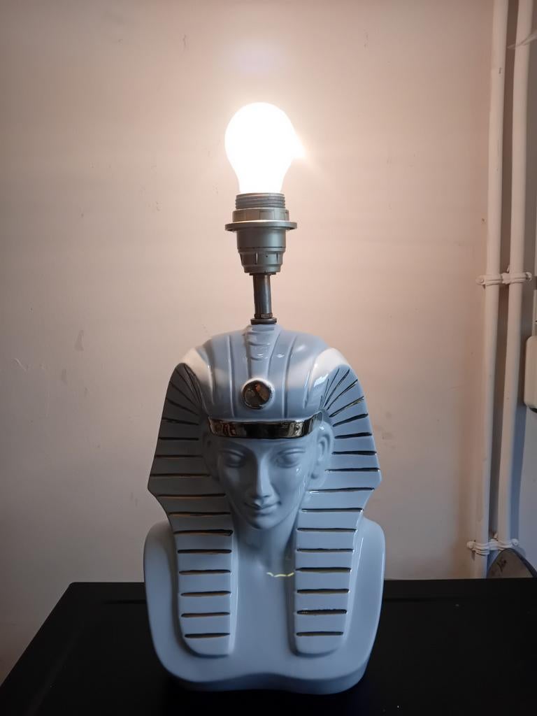 Lampe buste pharaon égyptien, Enlèvement ou Envoi, Utilisé, Humain