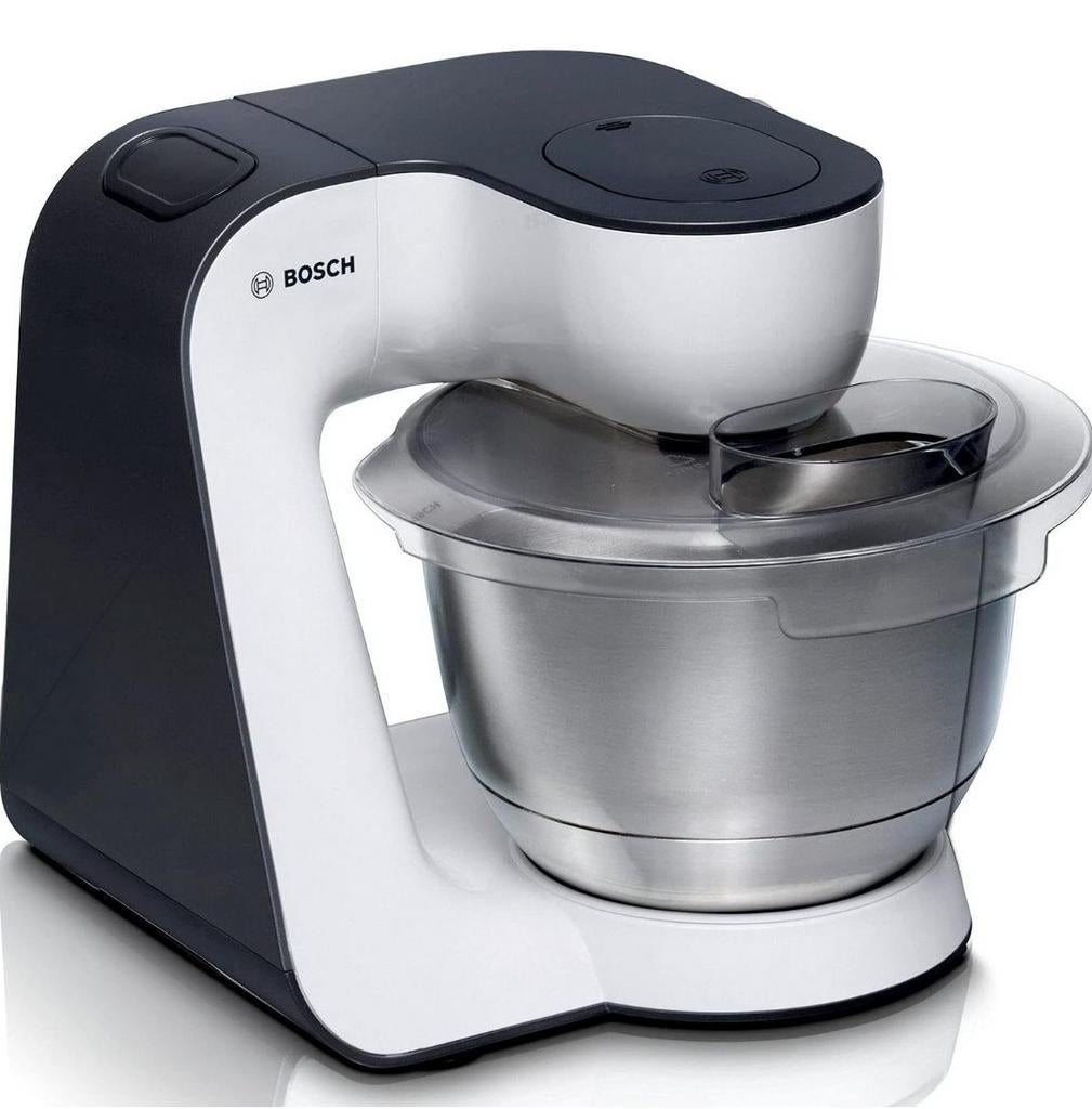 Robot de cuisine Bosch mum 52120/03 noir/blanc complet, Résiste au lave-vaisselle, Enlèvement ou Envoi, Comme neuf, 3 à 4 litres