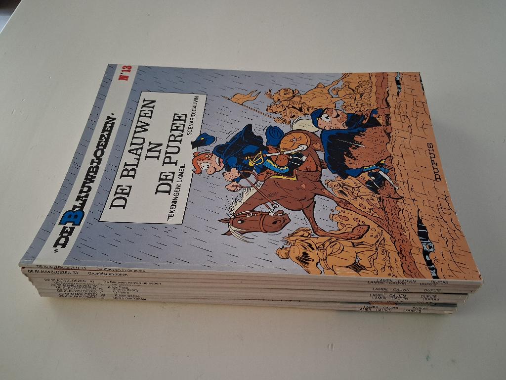 Reeks strips  De Blauwbloezen, Boeken, Ophalen of Verzenden