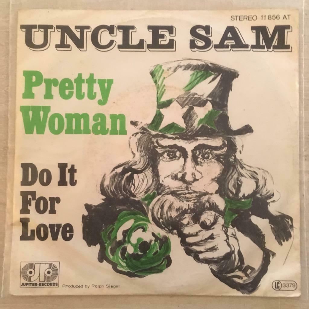 7" Uncle Sam - Pretty Woman (JUPITER 1978) VG+, Envoi, Pop