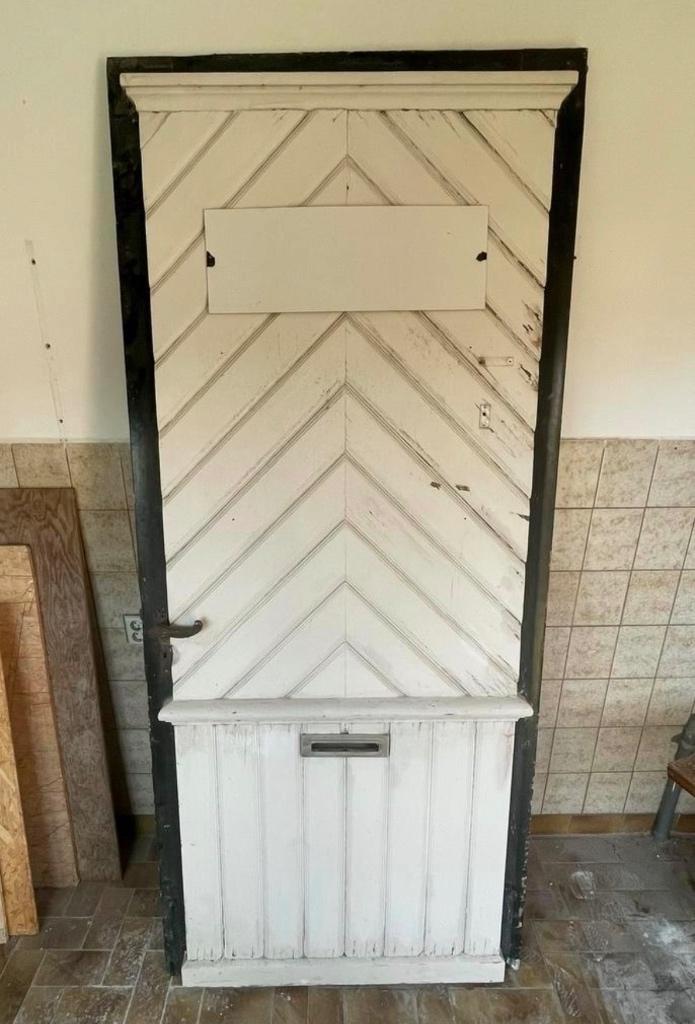 Antieke voordeur - gratis afhalen, Doe-het-zelf en Bouw, Deuren en Vliegenramen, Ophalen, Gebruikt, Minder dan 80 cm, Minder dan 200 cm