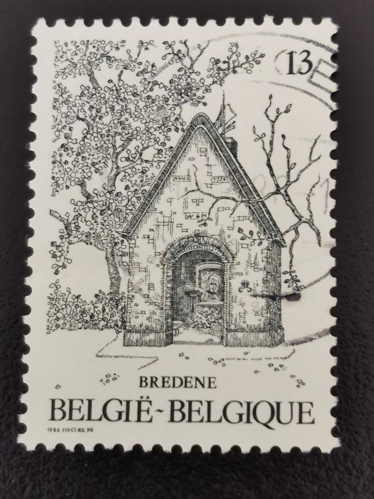 Belgie 1986 - Bredene - Kapel OLV ter Duinen, Ophalen of Verzenden, Gestempeld