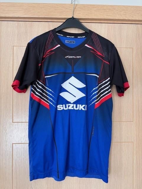 Suzuki t-shirt maat S (nr1383a), Blauw, Ophalen of Verzenden, Suzuki, Gedragen