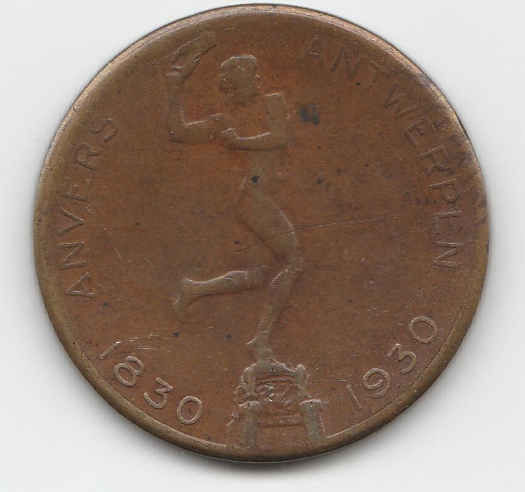 Antwerpse muntstuk 1830-1930, Ophalen of Verzenden, Munten