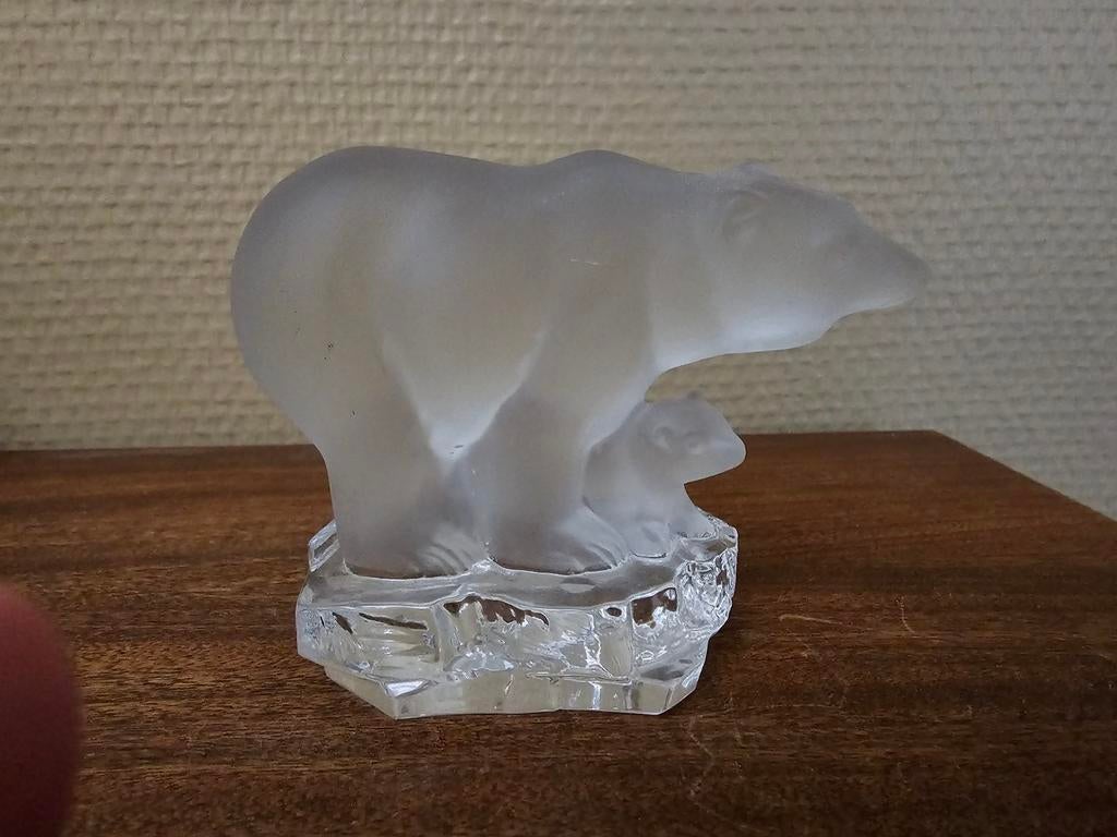 Goebel ijsbeer met jong mat Crystal collection 1985, Antiek en Kunst, Antiek | Glaswerk en Kristal, Ophalen of Verzenden