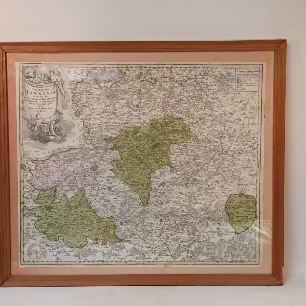 Johann Baptista Homann - originele 17e eeuwse kopergravure v, Ophalen of Verzenden