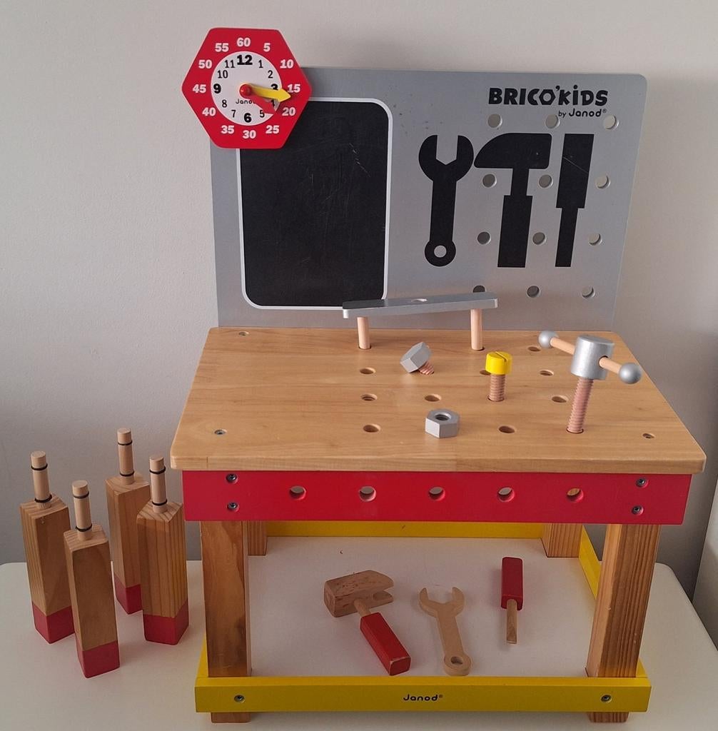 Etabli en bois évolutif pour enfants, Enfants & Bébés, Jouets | Jouets en bois, Comme neuf, Meuble ou Kitchenette, Enlèvement