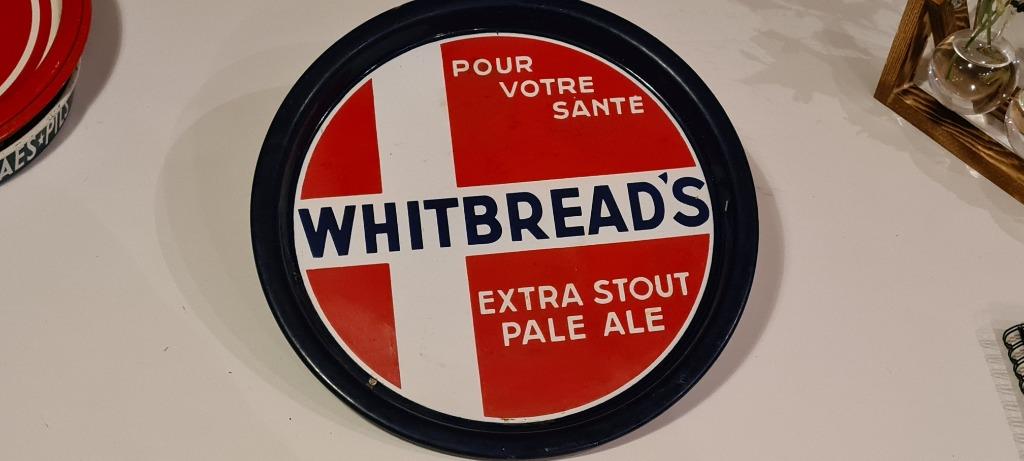 whitbread's extra stout pale ale Emaille plateau bierplatea, Collections, Enlèvement ou Envoi