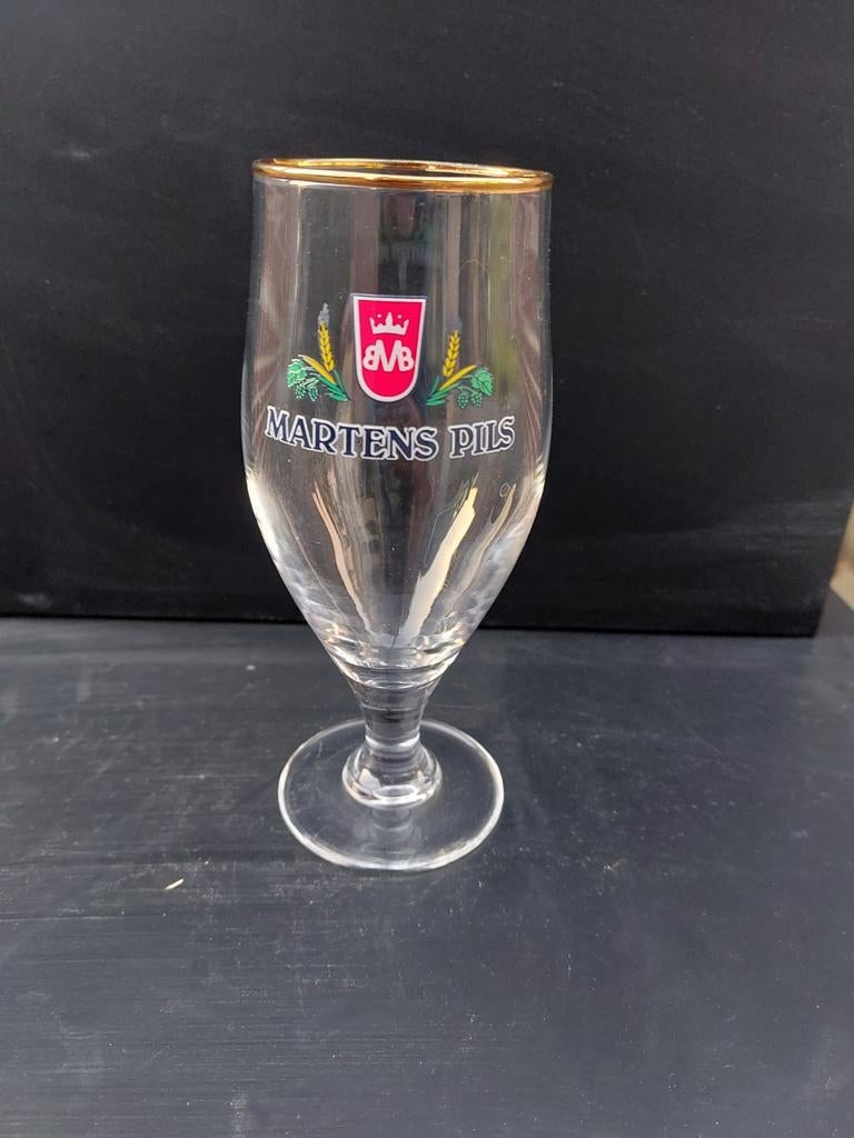 Martens pils bierglas, Ophalen of Verzenden, Zo goed als nieuw, Bierglas