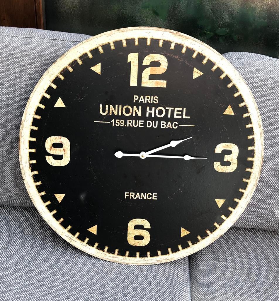 Grande horloge salon Deco design noir beige, Maison & Meubles, Accessoires pour la Maison | Horloges, Neuf, Analogique, Horloge murale