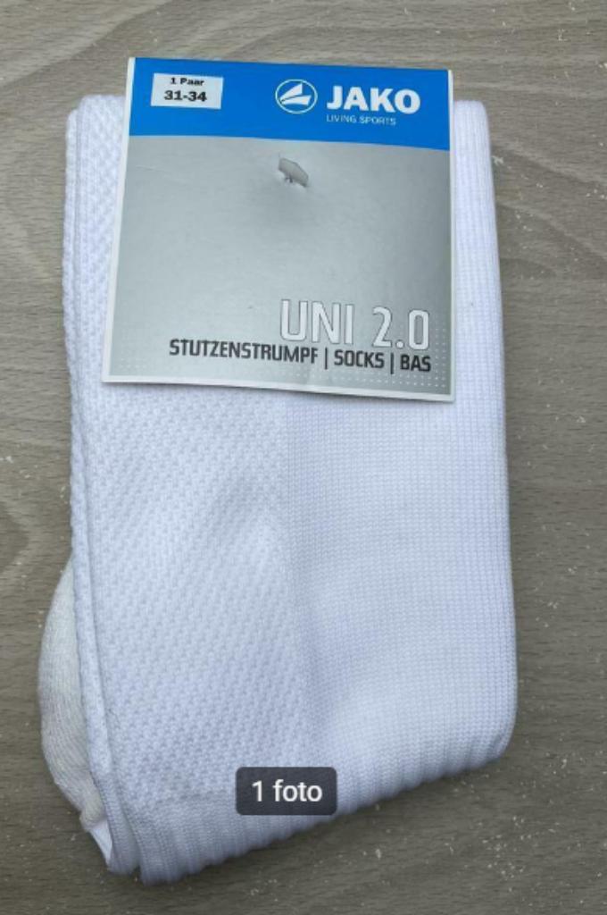 Chaussettes de foot blanches Jako - taille 31/34 = NEUVES !!, Enlèvement ou Envoi, Neuf, Autres types